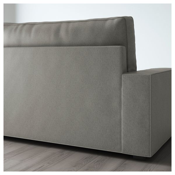 Диван-кровать 2-местная ВИЛАСУНД, Бурред серо-зеленый - схема-чертеж с размерами