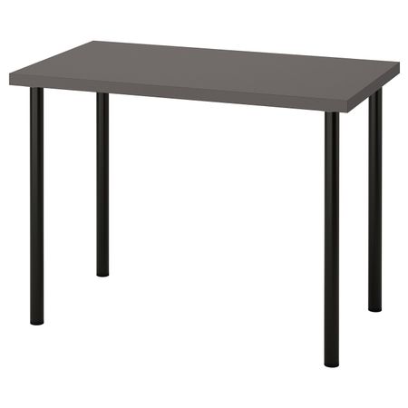 Письменный стол, темно-серый/черный 100x60 см IKEA LINNMON ЛИННМОН / ADILS АДИЛЬС 494.160.93