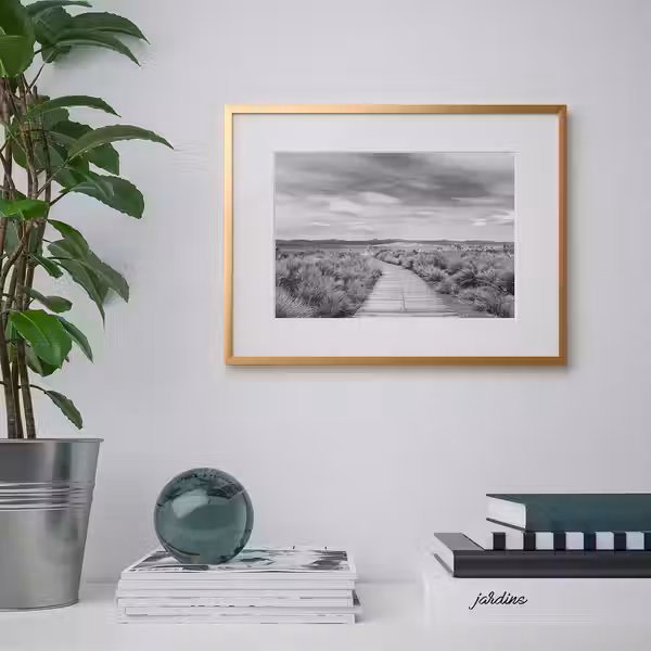 LOMVIKEN Рама - золотой 30x40 см - схема-чертеж с размерами