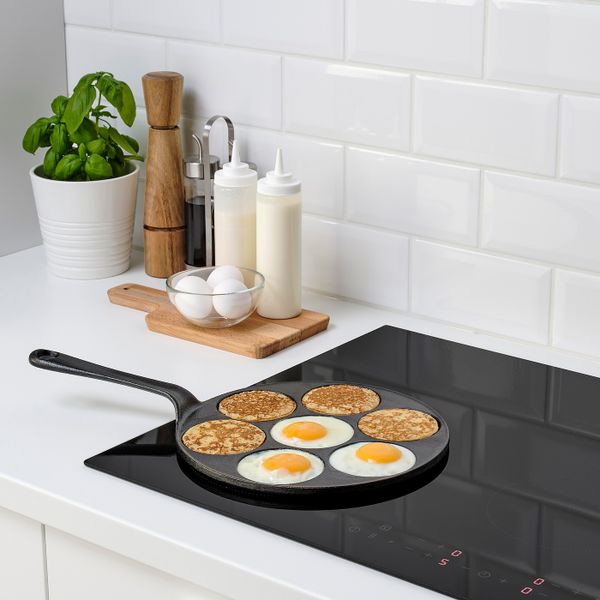 Сковорода для оладий/блинчиков, чугун 28 см IKEA VARDAGEN ВАРДАГЕН 604.372.73 - фото 5