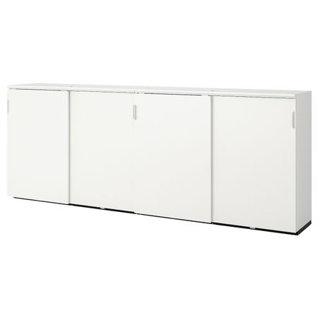 Комбинация для хранения с раздвижной дверц, белый 320x120 см IKEA GALANT ГАЛАНТ 892.856.17