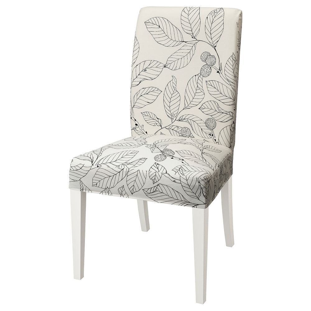 Стул, белый/Висланда черный-белый IKEA HENRIKSDAL ХЕНРИКСДАЛЬ 393.371.24 - фото 1