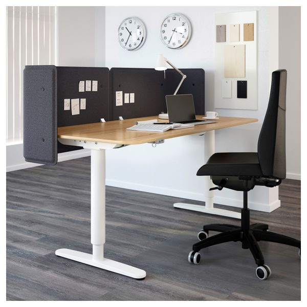 Стол-трансформер для приемной БЕКАНТ, дубовый шпон, белый (160x80 55 см) - фото 2