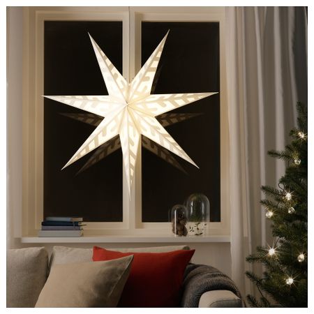 Абажур для подвесного светильника СТРОЛА, снежинка, белый (100 см)