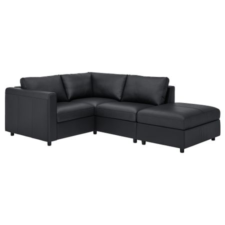 3-местный угловой диван, с открытым торцом, Grann, Bomstad черный IKEA VIMLE ВИМЛЕ 993.067.56