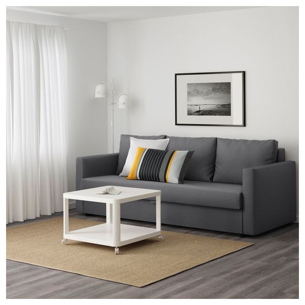 Диван-кровать 3-местный ФРИХЕТЭН, Шифтебу темно-серый - схема-чертеж с размерами