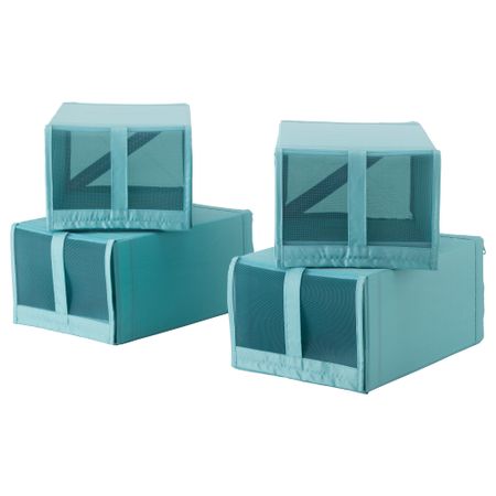 Коробка для обуви СКУББ, голубой (22x34x16 см)