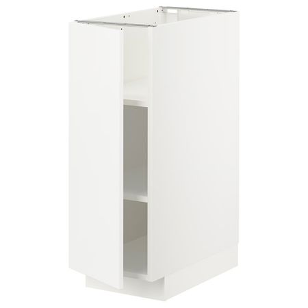METOD Напольный шкаф с полками - белый/Veddinge белый 30x60 см
