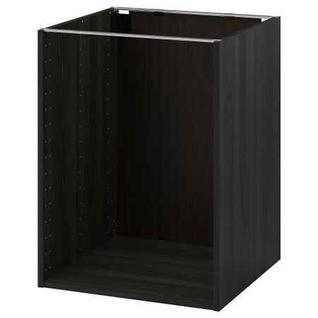 Каркас напольного шкафа, под дерево черный, 60x60x80 см IKEA METOD МЕТОД 902.056.34