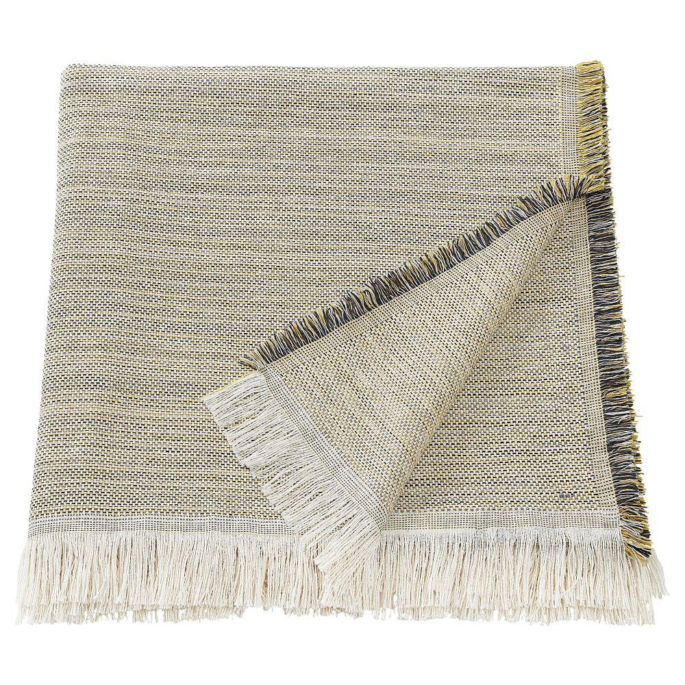 Плед, серо-желтый, 130x170 см IKEA VÄXELBRUK 405.689.86 - фото 1