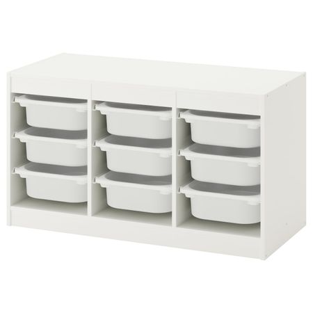 Комбинация для/хранения+контейнеры, белый/белый 99x44x56 см IKEA TROFAST ТРУФАСТ 192.221.95