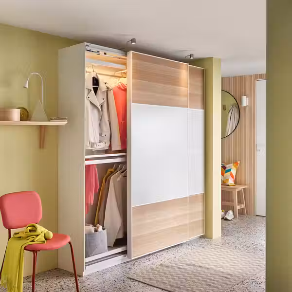 PAX Каркас гардероба - белый 50x35x201 см - фото 3