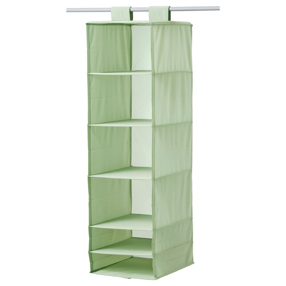 Модуль для хранения с 6 отделениями СКУББ, светло-зеленый (35x45x125 см) - схема-чертеж с размерами