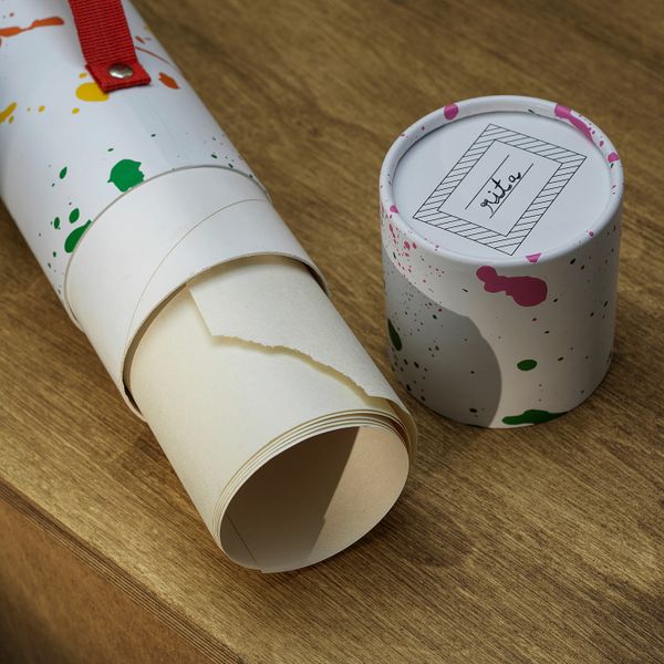 Тубус для хранения рисунков, разноцветный IKEA MÅLA МОЛА 704.934.28 - схема-чертеж с размерами