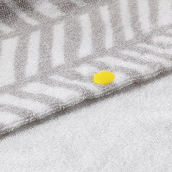 Полотенце с капюшоном, серый, желтый, 60x62 см IKEA КЛЭММИГ 203.731.88 - схема-чертеж с размерами