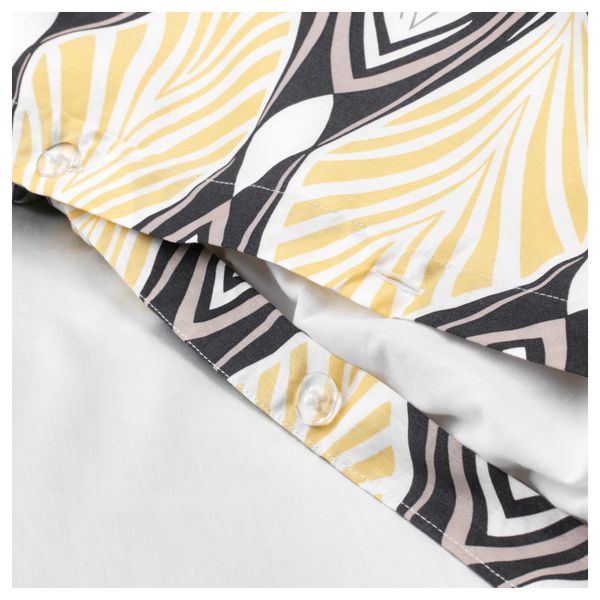 Пододеяльник и 1 наволочка ХЭСТФИБЛА, серый, желтый - фото 3