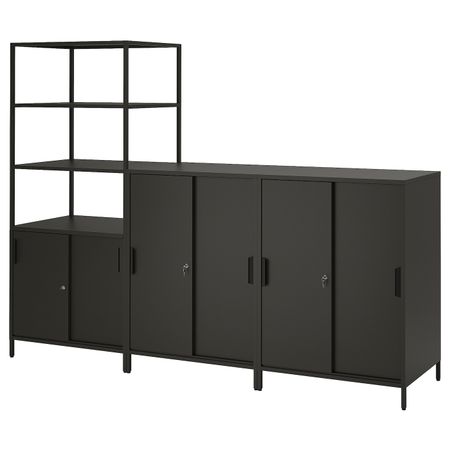 Комбинация шкафов, антрацит 240x180 см IKEA TROTTEN ТРОТТЕН 994.420.75