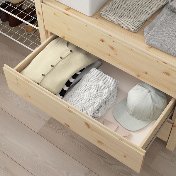 Стеллаж с полками, штангами, комодом 174x50x179 см IKEA IVAR ИВАР 893.146.10 - фото 4