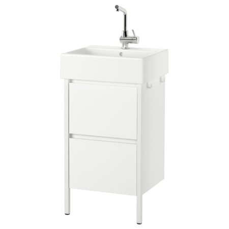 Шкаф для раковины с 2 ящиками ИДДИНГЕН, белый (49x90 см)