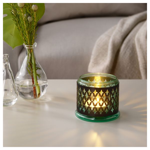 Подсвечник для свечи, греющей свечи СОММАР 2017, зеленый (9.5 см) - фото 2
