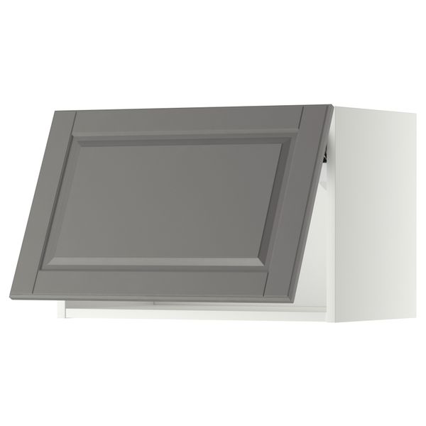 Горизонтальный навесной шкаф МЕТОД, белый, Будбин серый - схема-чертеж с размерами