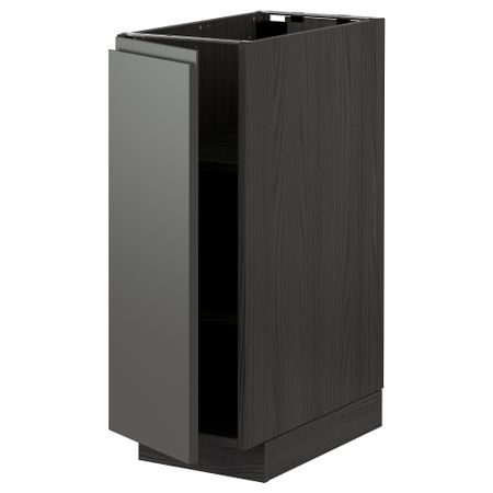 Напольный шкаф с полками, черный, Voxtorp темно-серый, 30x60 см IKEA METOD МЕТОД 494.694.25