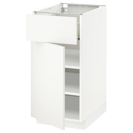 Напольный шкаф с ящиком/дверью, белый/Хэггеби белый 40x60 см IKEA МЕТОД / ФОРВАРА 492.620.19