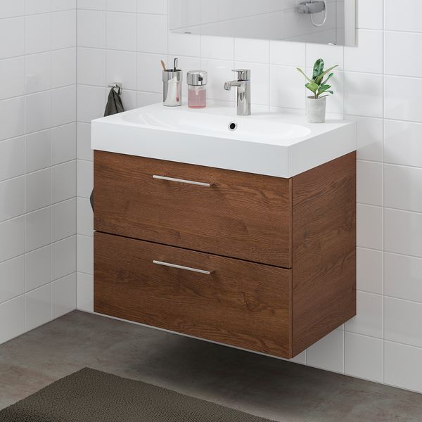 Шкаф для раковины с 2 ящиками, 80x48x68 cm IKEA BRÅVIKEN БРОВИКЕН, GODMORGON ГОДМОРГОН 293.203.79 - фото 3