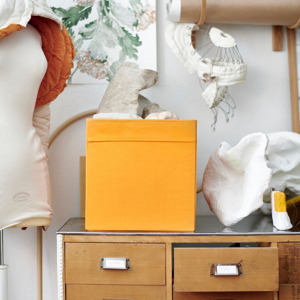 Коробка, оранжевый 33x38x33 см IKEA ДРЁНА 604.439.76 - фото 2