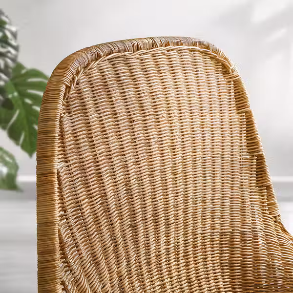 FRYKSÅS ФРЮКСАС Кресло с табуретом для ног - ротанг/Risane неокрашенный - фото 6