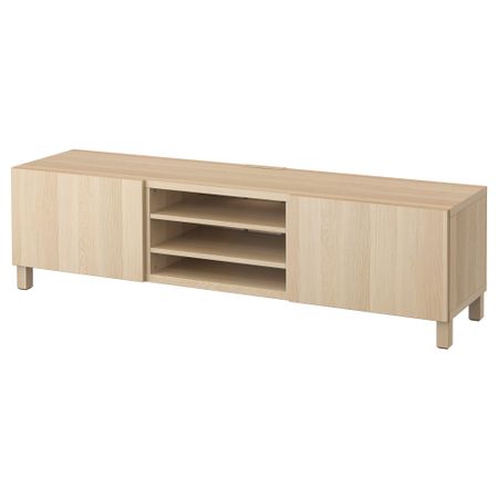 Тумба для ТВ с ящиками БЕСТО, Лаппвикен под беленый дуб (180x40x48 см)