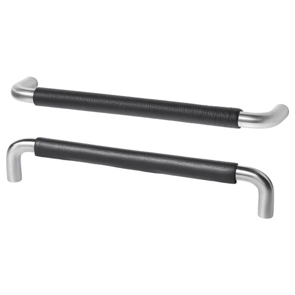 Ручка, нержавеющая сталь/черный кожа 175 мм IKEA BJÄRRED БЬЕРЕД 903.557.89 - фото 2