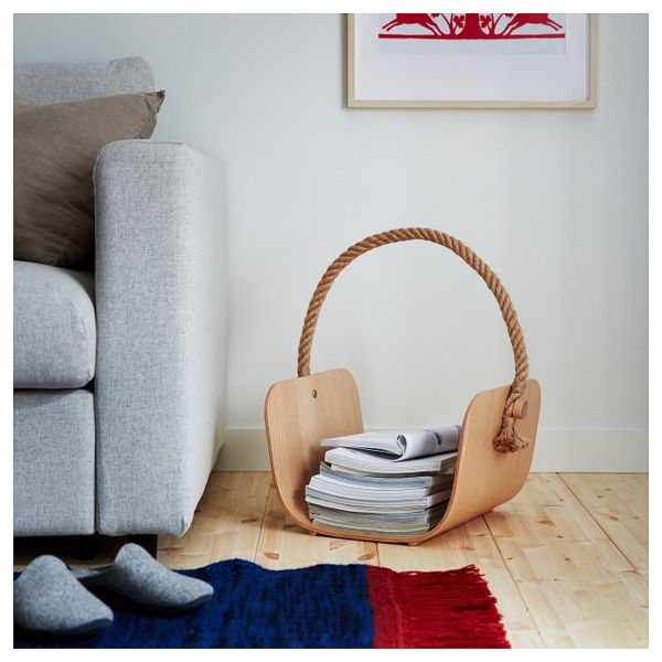 Корзина, ясеневый шпон, 46x36x25 см IKEA ВЭРМЕР 404.405.06 - фото 3