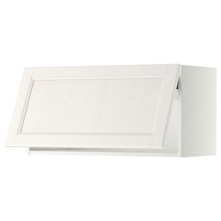 Горизонтальный навесной шкаф МЕТОД, белый, Лаксарби белый