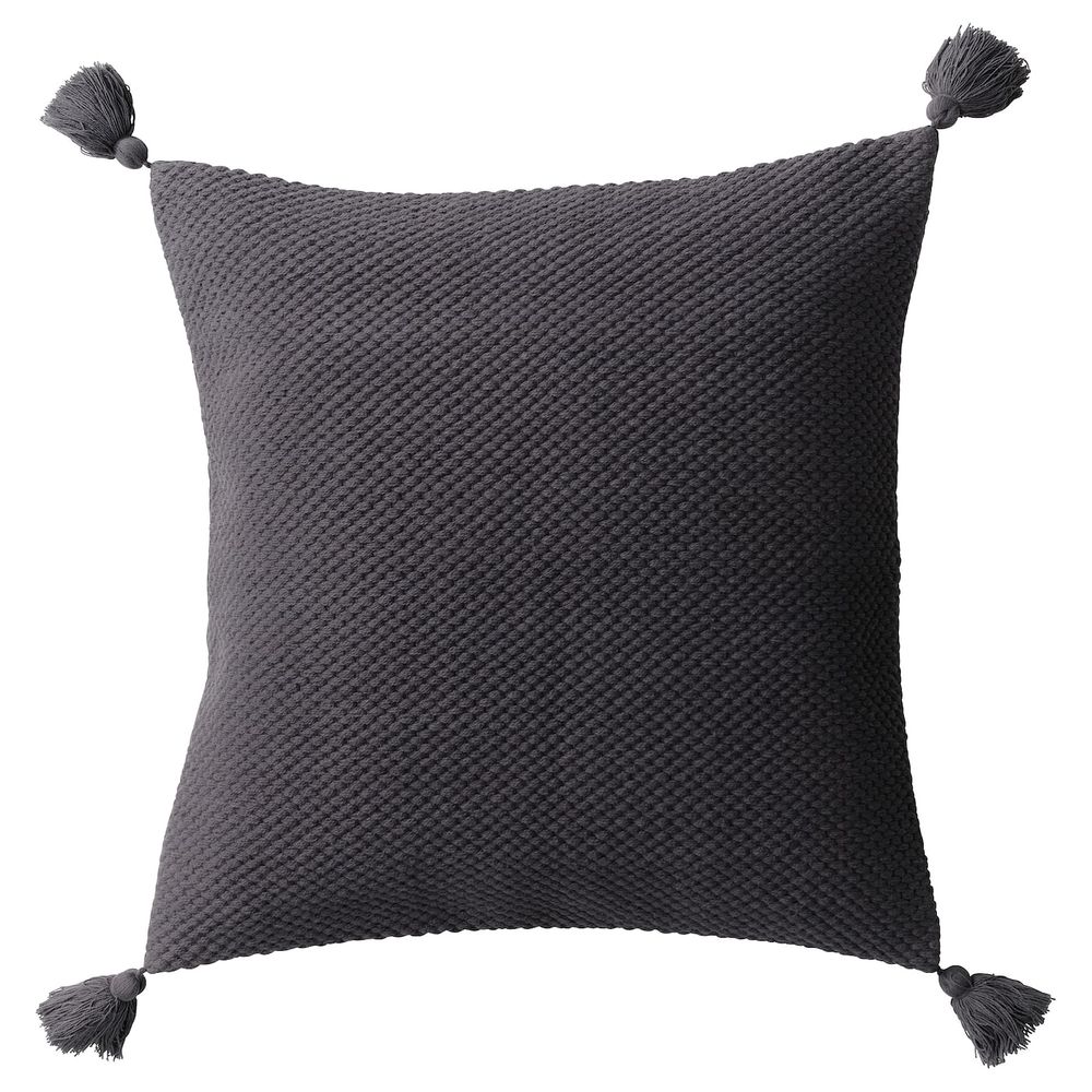 Чехол на подушку, кисть/серый 50x50 см IKEA HÖSTKVÄLL ХЁСТКВЭЛЛ 504.973.85 - фото 1