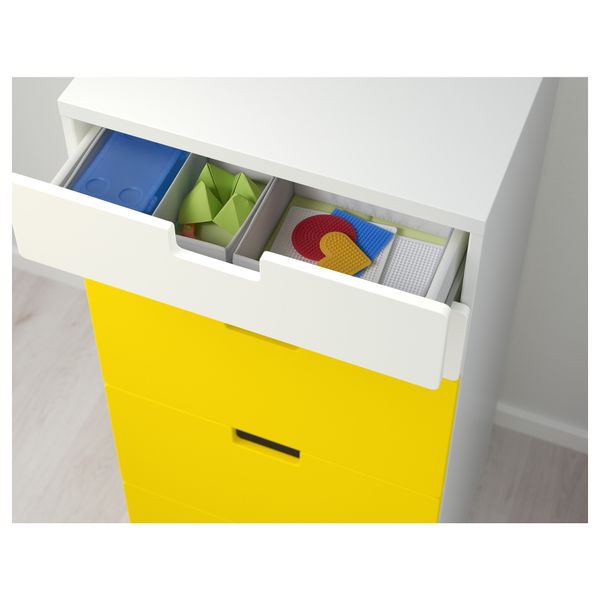 Комбинация для хранения с ящиками СТУВА, белый, желтый (60x50x128 см) - фото 3