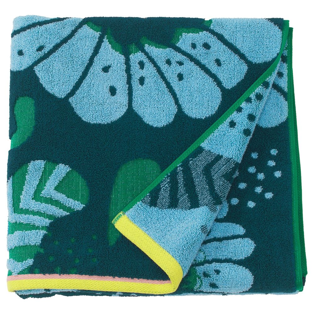 Банное полотенце, синий, разноцветный 70x140 см IKEA САНДВИЛАН 404.304.80 - фото 1