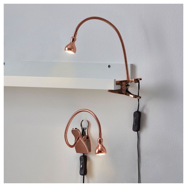 Софит настенный, с зажимом, светодиодная ЯНШО, медный - фото 5