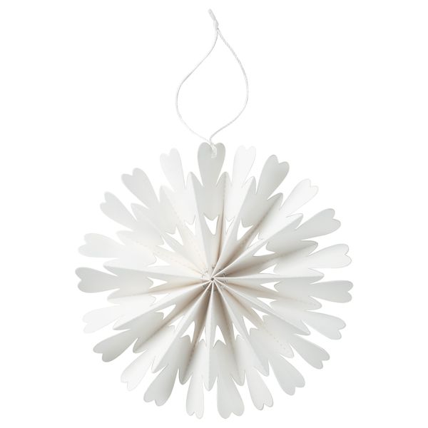 Украшение подвесное ВИНТЕР 2016, снежинка белый (18 см) - фото 1