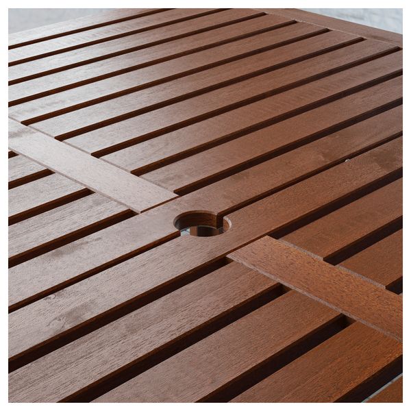 Стол + 6 кресел + скамья для сада ЭПЛАРО, коричневая морилка, Холло черный - схема-чертеж с размерами