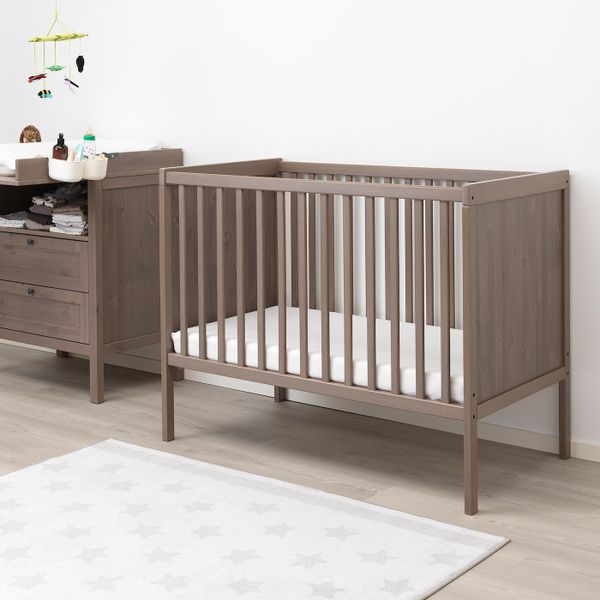 Кроватка детская, серо-коричневый 60x120 см IKEA SUNDVIK СУНДВИК 904.212.18 - фото 3