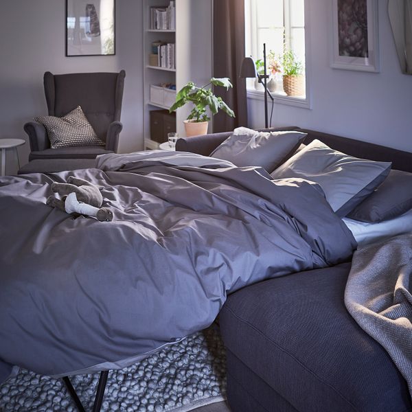 3-местный диван-кровать с козеткой, Sporda темно-серый IKEA GRÖNLID 194.189.94 - фото 4