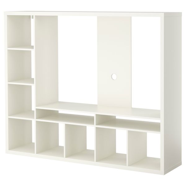 Шкаф для ТВ ЛАППЛАНД, белый (183x147 см) - схема-чертеж с размерами