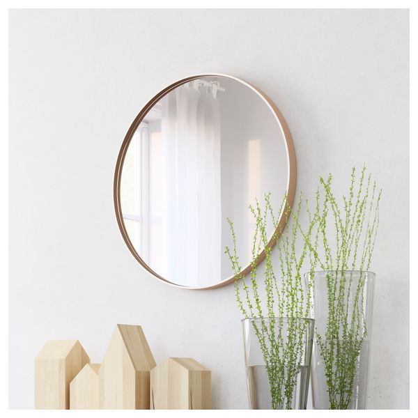 Зеркало СКОГСВОГ, белый, буковый шпон (50 см) - фото 3