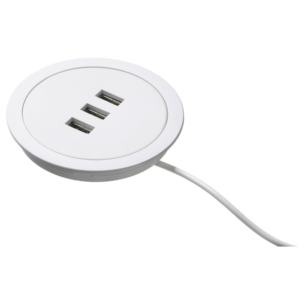 Интегрированное USB-зарядка РЭЛЛЕН, белый - фото 1