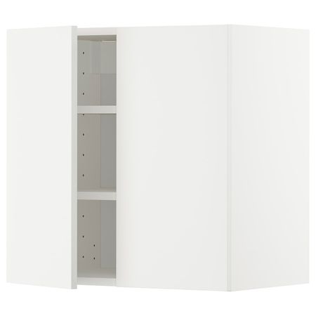 Навесной шкаф с полками/2дверцы, белый/Хэггеби белый 60x60 см IKEA METOD МЕТОД 493.012.90