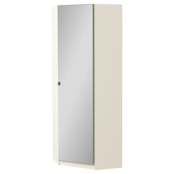 Гардероб угловой ПАКС, белый, Викедаль зеркальное стекло - фото 1
