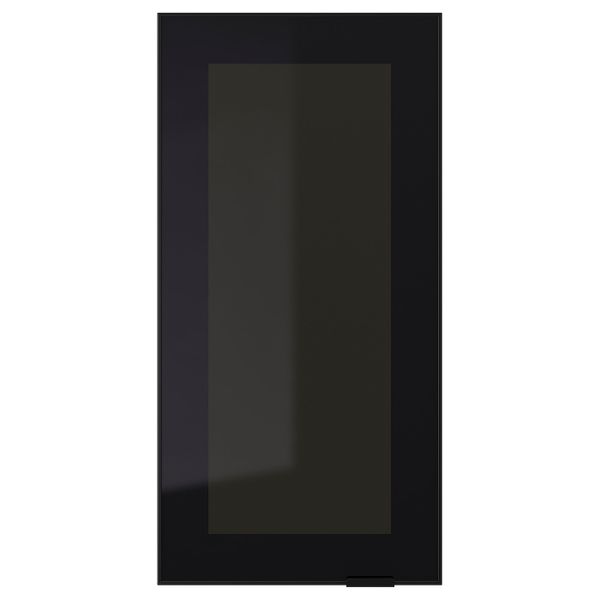 Стеклянная дверь, дымчатое стекло/черный 30x60 см IKEA JUTIS ЮТИС 404.020.24 - фото 1