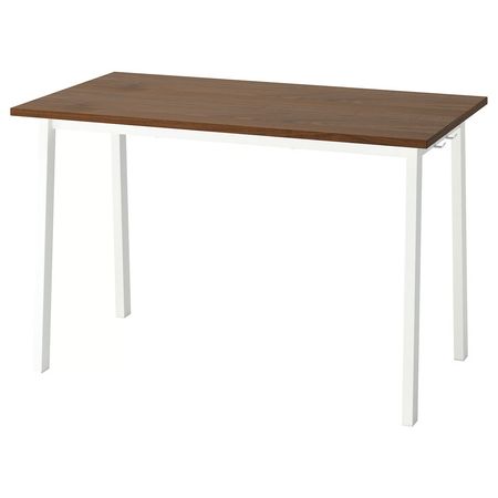 MITTZON Конференц-стол - шпон грецкого ореха/белый 120x68x75 см