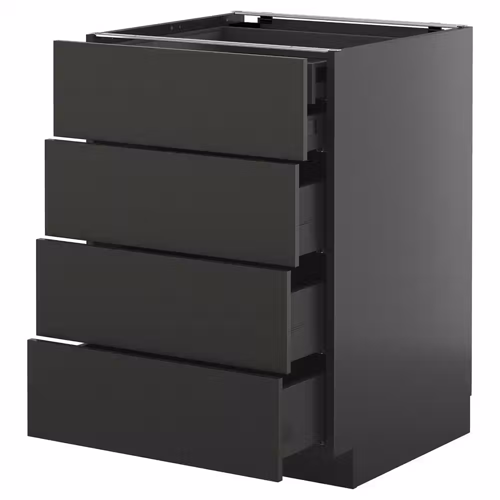 METOD / KNIVSHULT Напольный шкаф 4фасада/2нзк/3срд ящ - фото 1